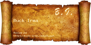 Buck Irma névjegykártya