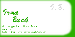 irma buck business card